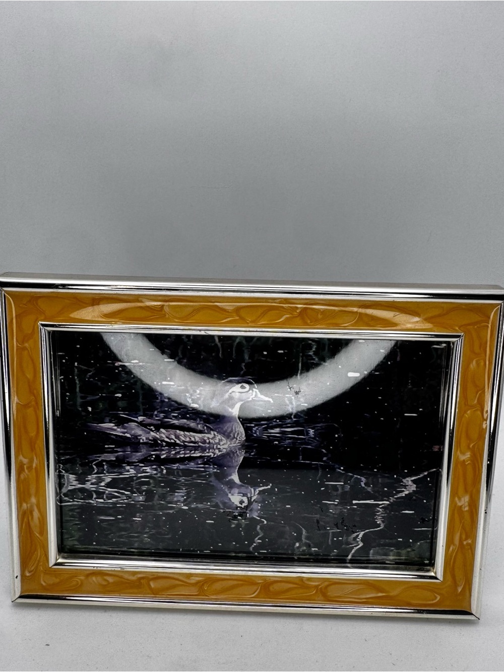 Sixtrees 4x6 Photo Frame Amber Resin Silver Tone 5x7 Tabletop Frame - Picture 2 of 6